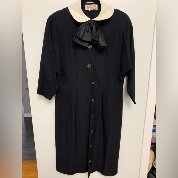 Vintage Miss Sun Valley by Morris Watkin black dress - Picture 1 of 9